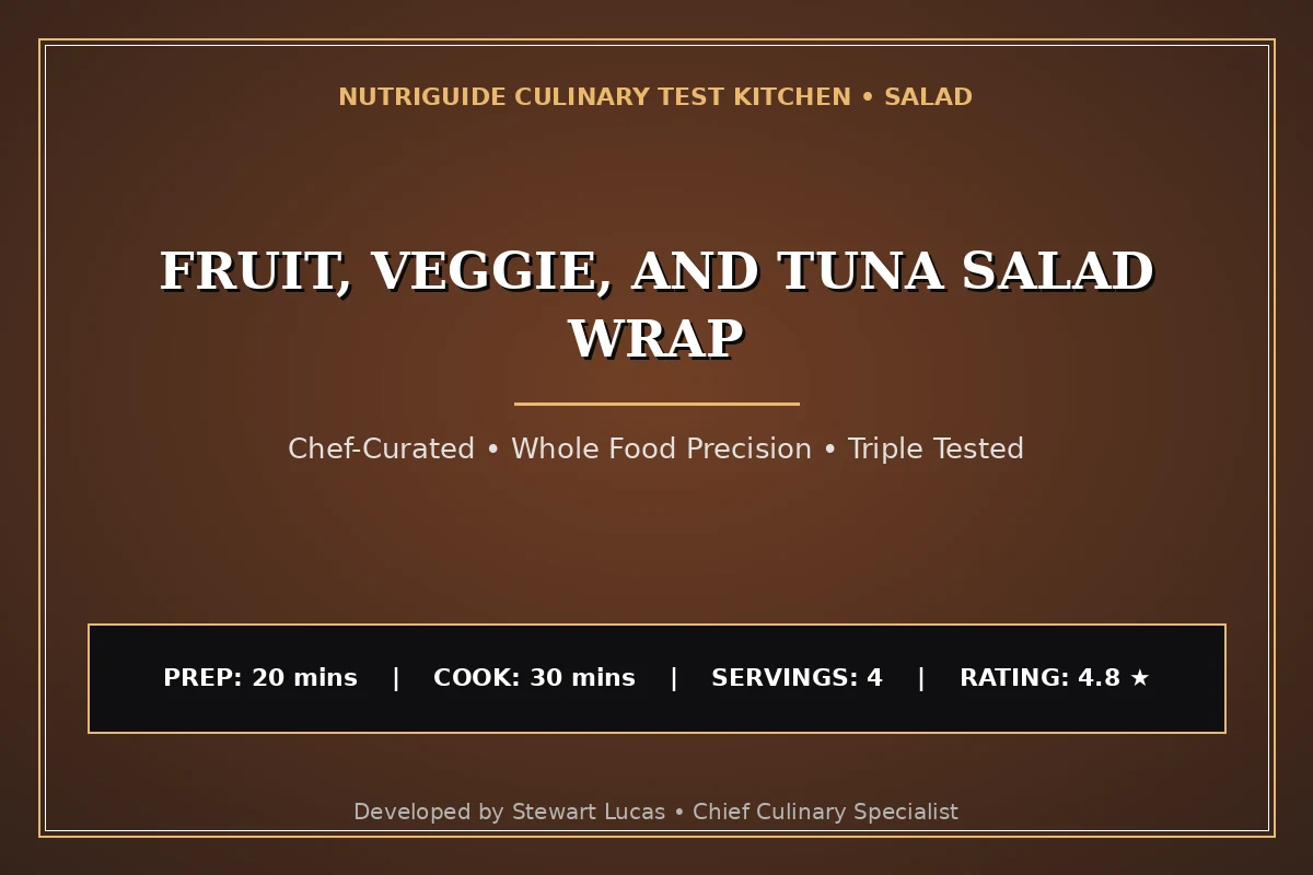 Fruit, Veggie, And Tuna Salad Wrap