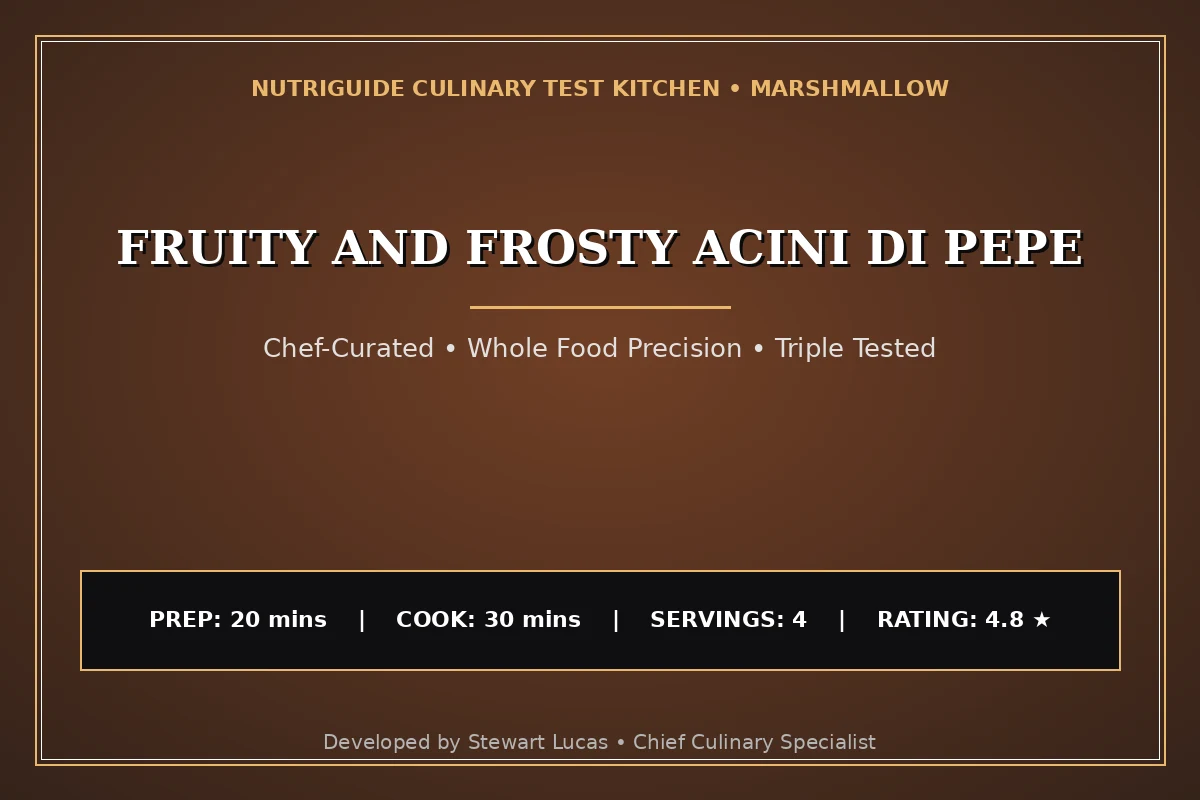 Fruity And Frosty Acini Di Pepe