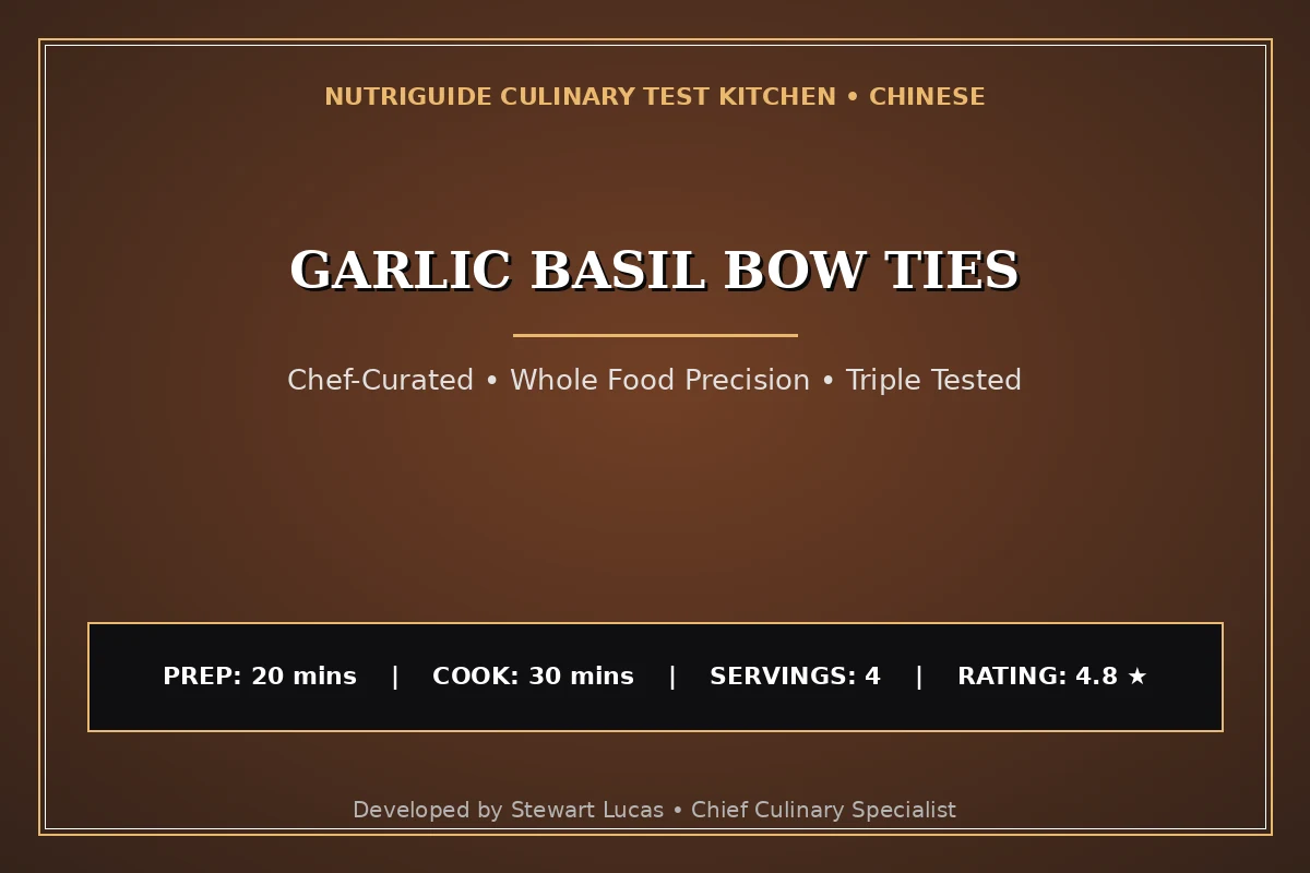 Garlic Basil Bow Ties