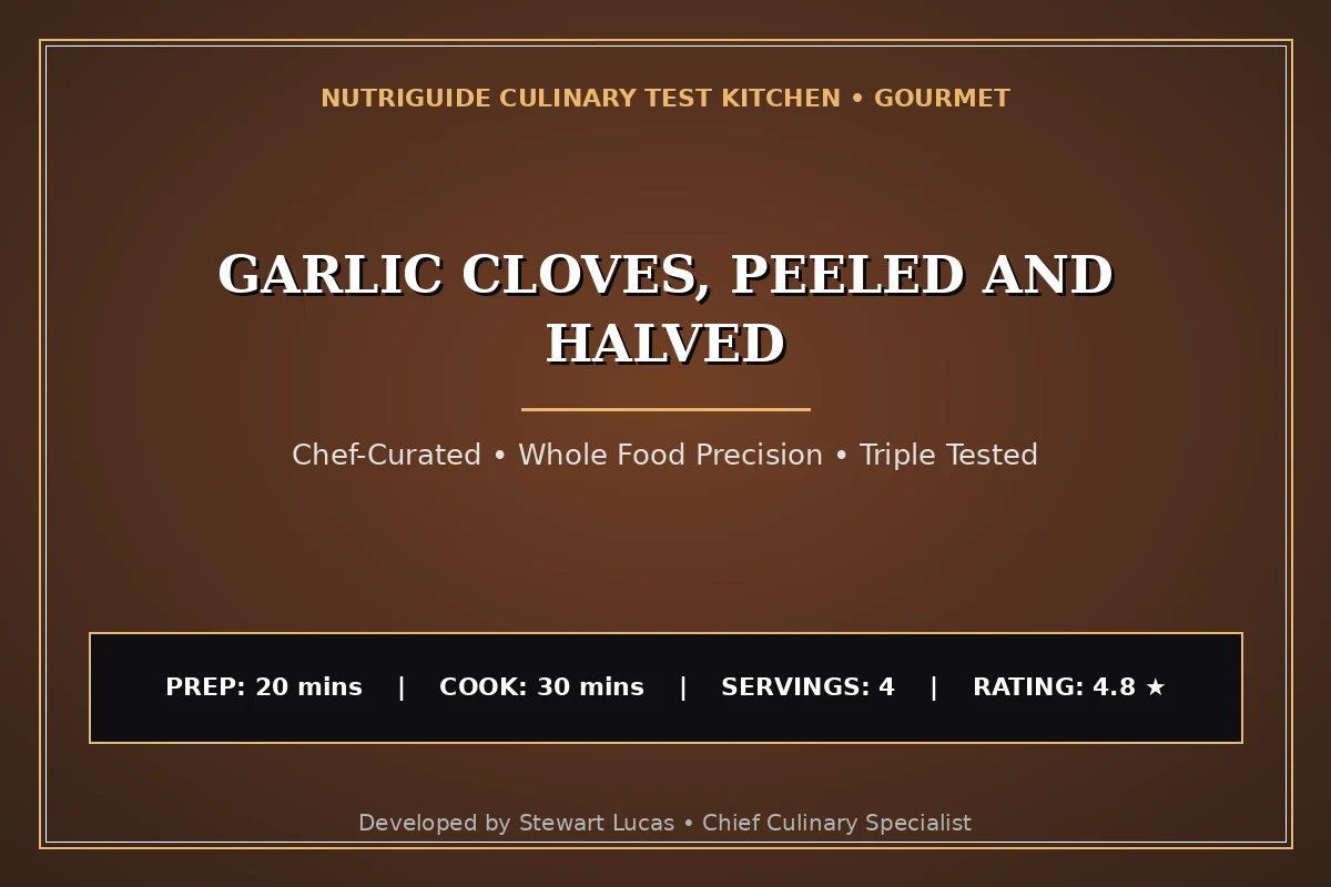 Garlic Cloves, Peeled And Halved