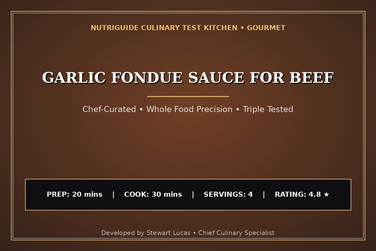Garlic Fondue Sauce For Beef