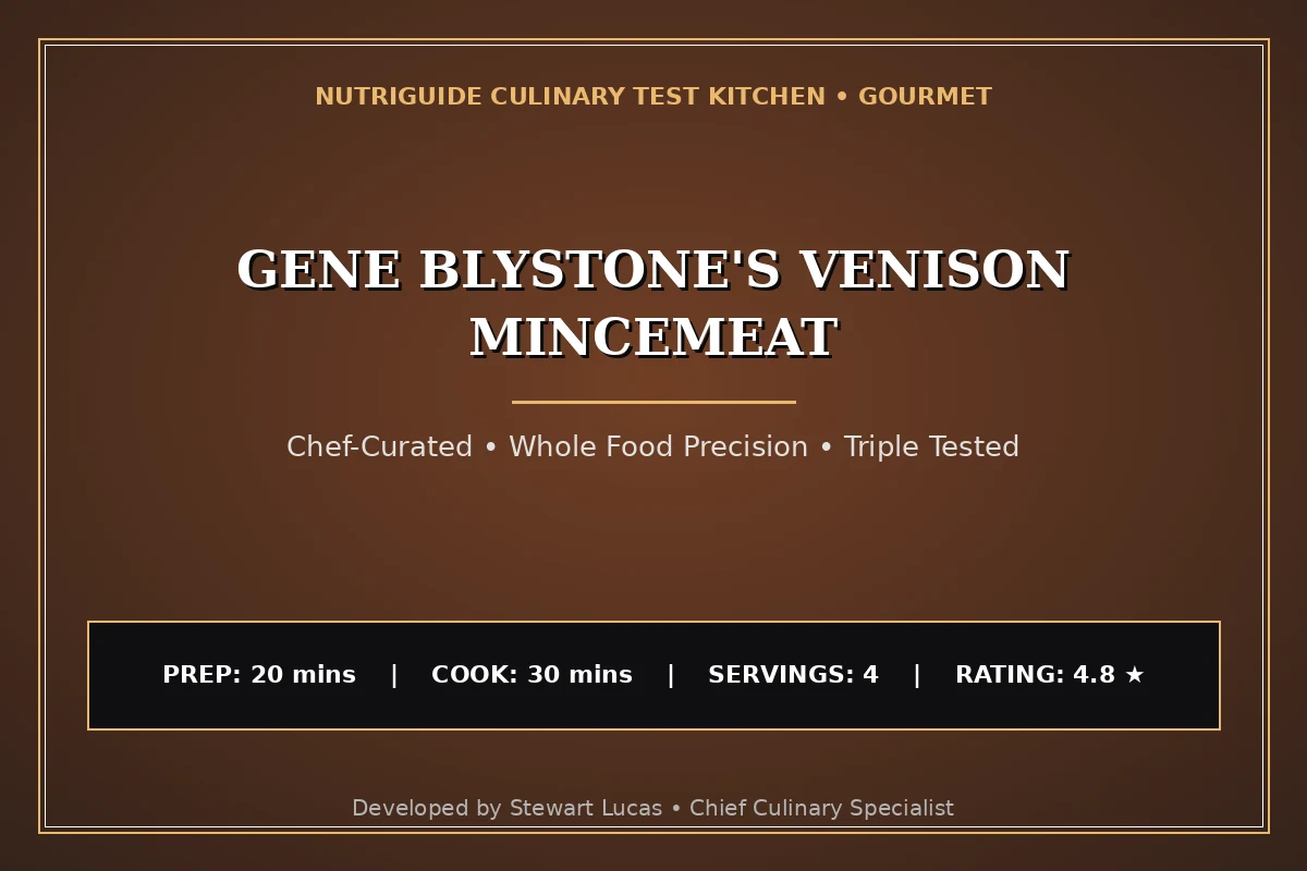 Gene Blystone'S Venison Mincemeat