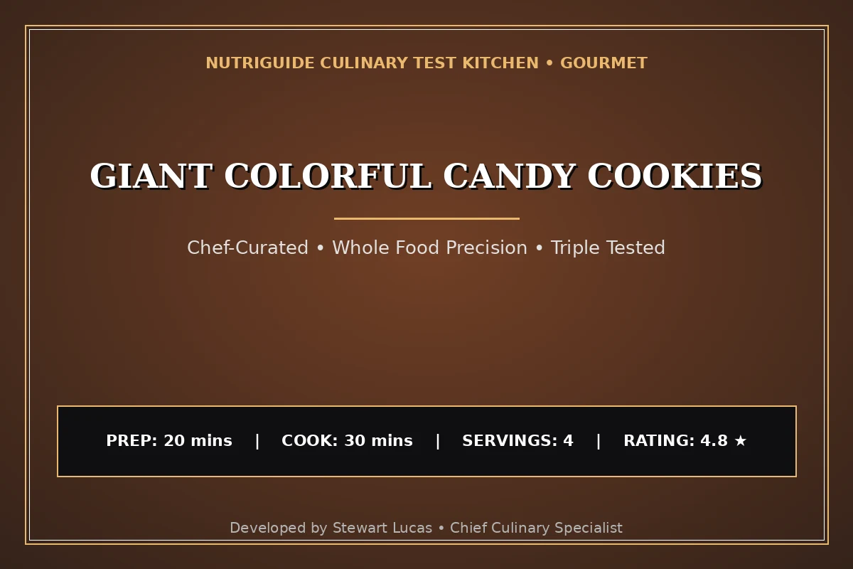 Giant Colorful Candy Cookies
