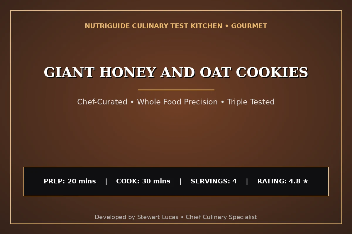 Giant Honey And Oat Cookies