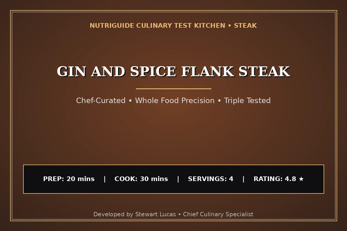 Gin And Spice Flank Steak