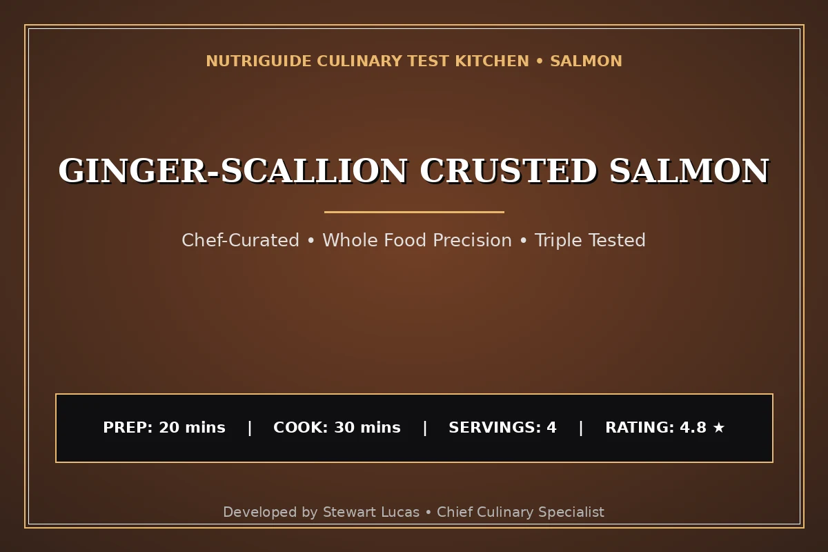 Ginger-Scallion Crusted Salmon