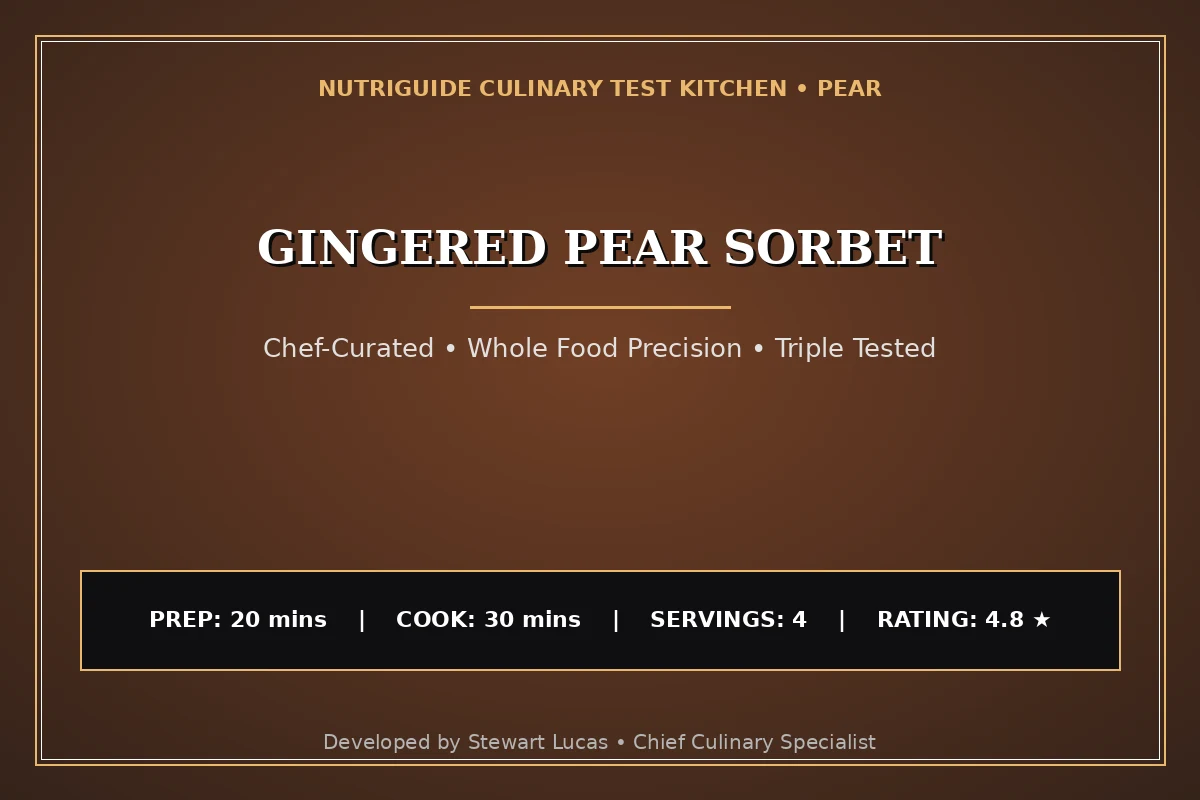 Gingered Pear Sorbet