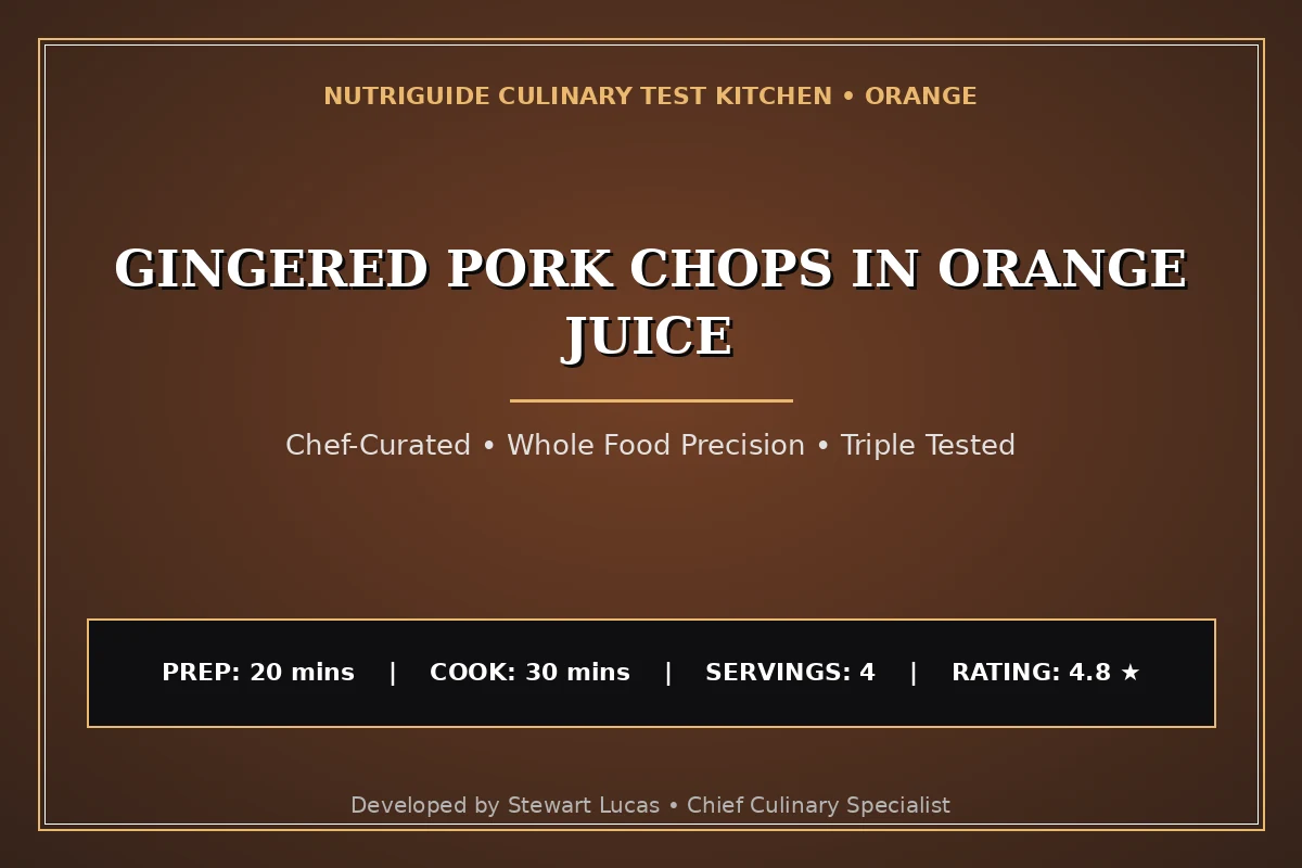Gingered Pork Chops In Orange Juice
