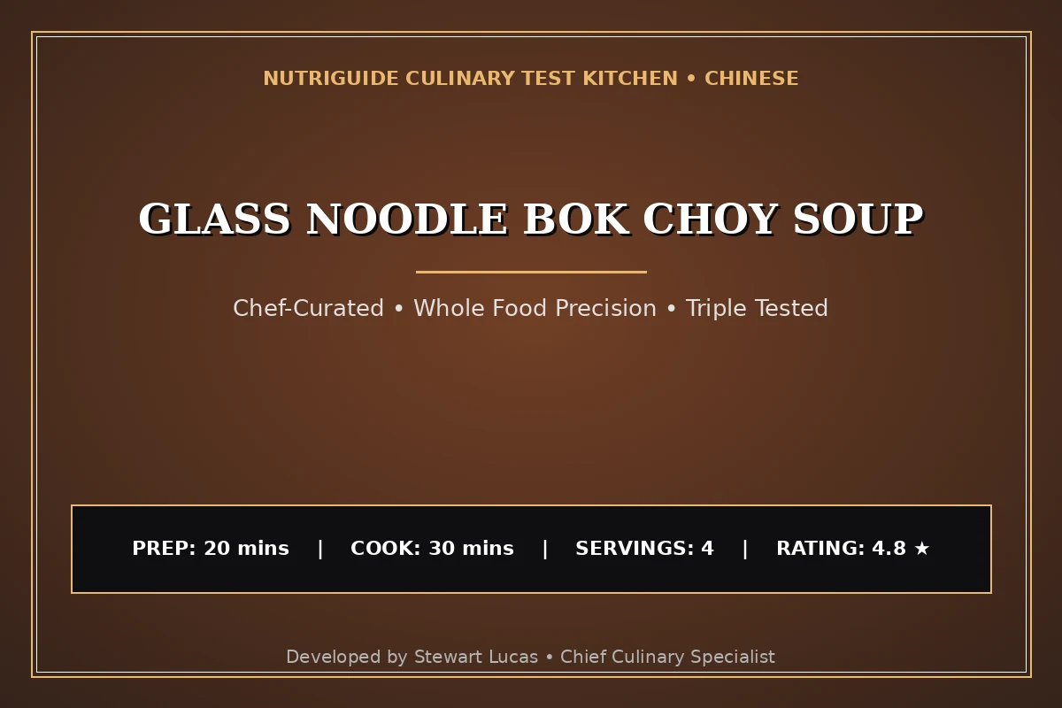 Glass Noodle Bok Choy Soup