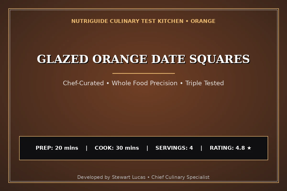 Glazed Orange Date Squares