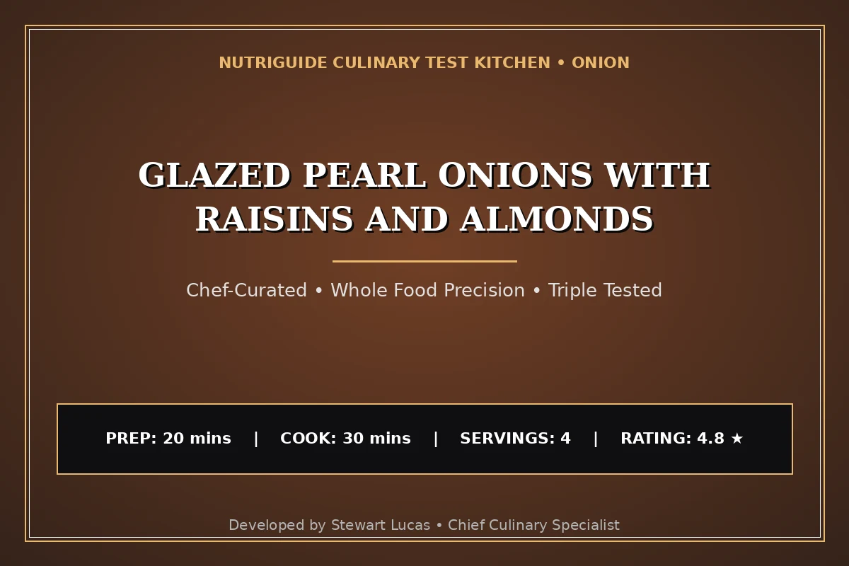 Glazed Pearl Onions With Raisins And Almonds
