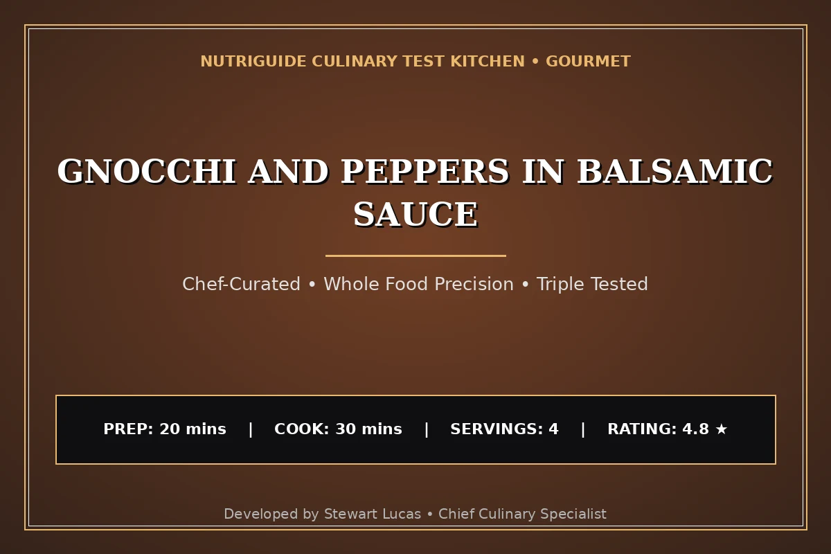 Gnocchi And Peppers In Balsamic Sauce