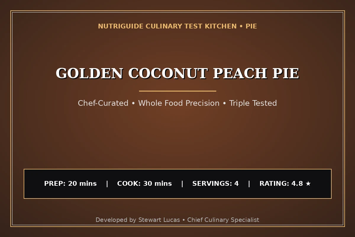 Golden Coconut Peach Pie