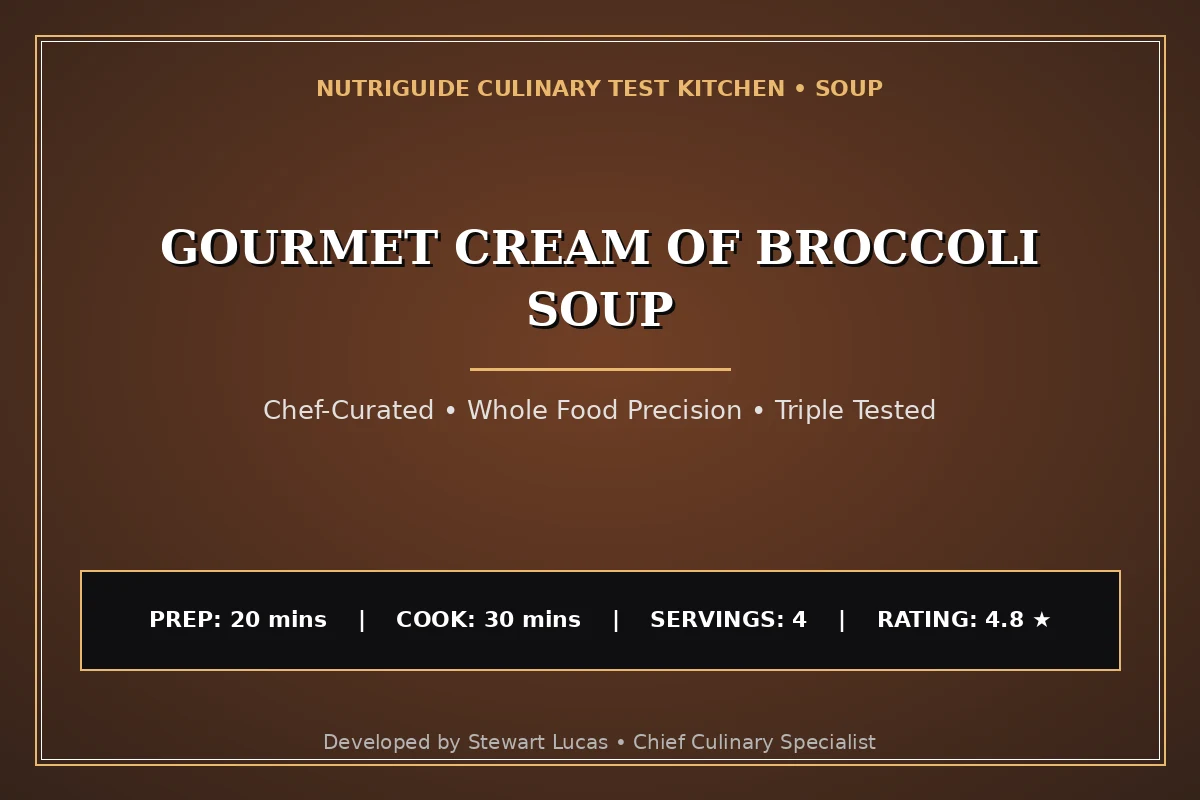 Gourmet Cream Of Broccoli Soup