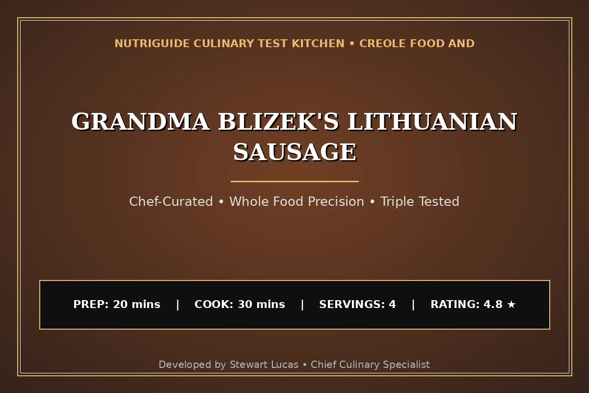 Grandma Blizek'S Lithuanian Sausage