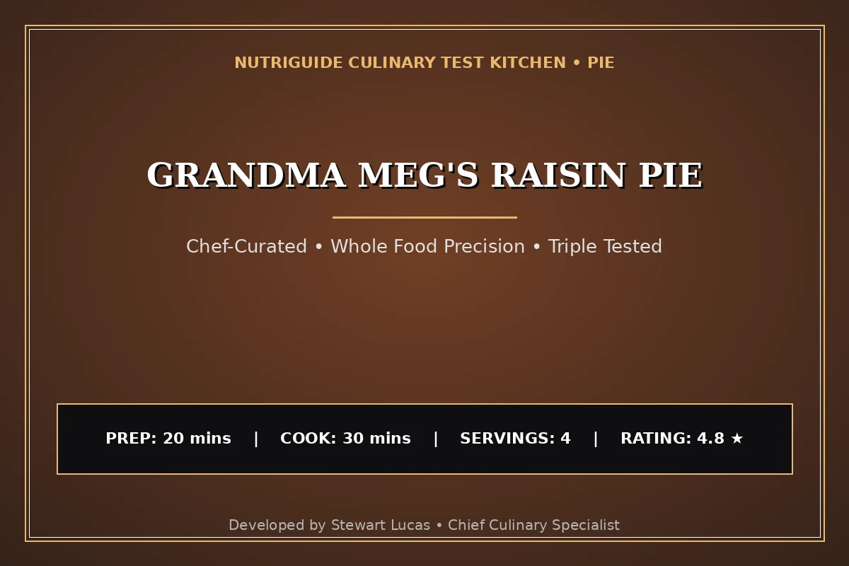 Grandma Meg'S Raisin Pie
