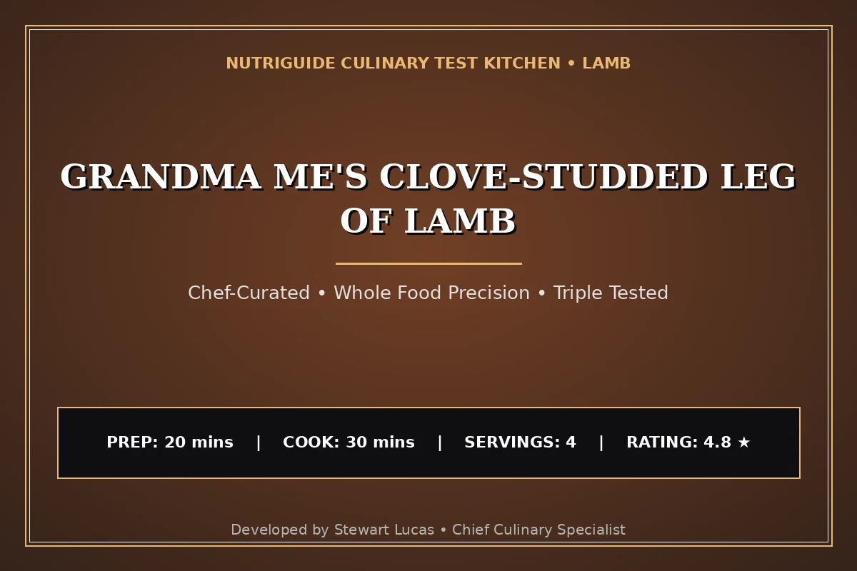 Grandma Me'S Clove-Studded Leg Of Lamb