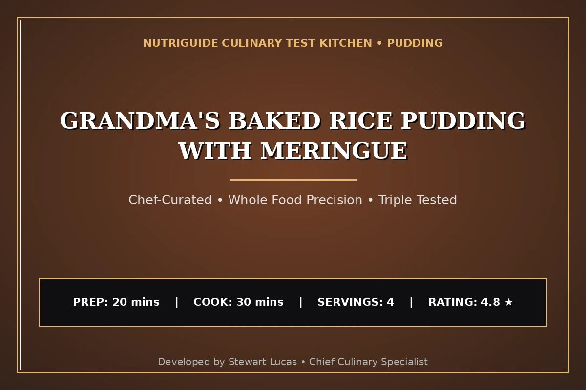Grandma'S Baked Rice Pudding With Meringue