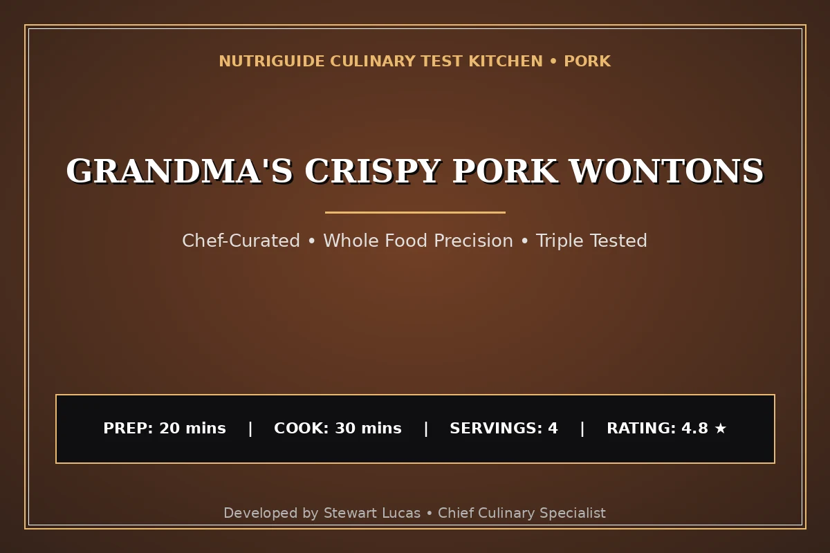 Grandma'S Crispy Pork Wontons