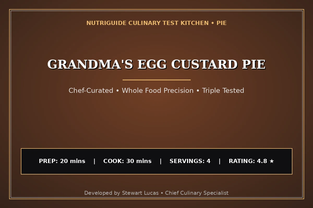 Grandma'S Egg Custard Pie