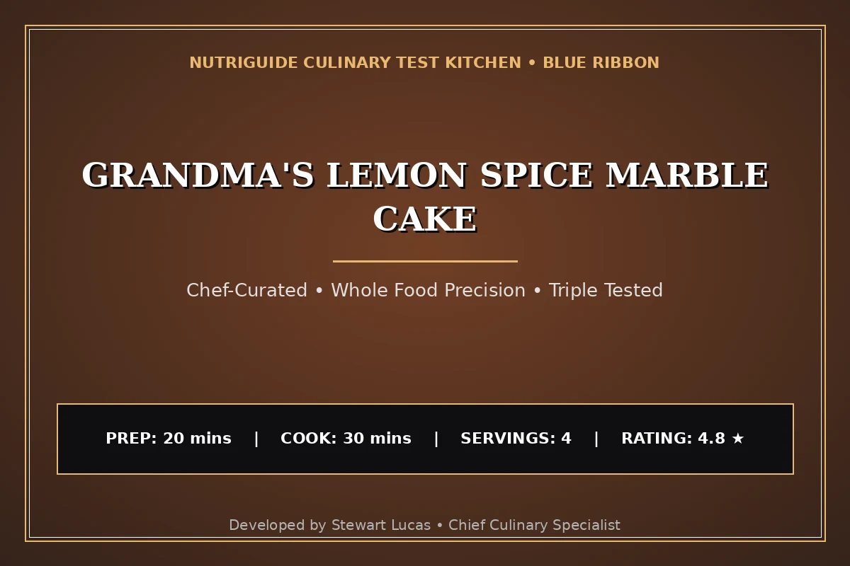Grandma'S Lemon Spice Marble Cake