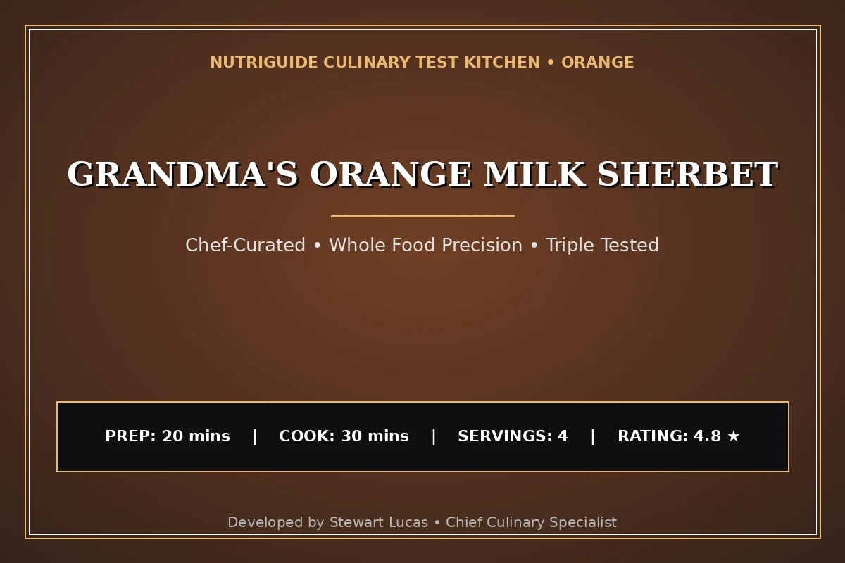 Grandma'S Orange Milk Sherbet
