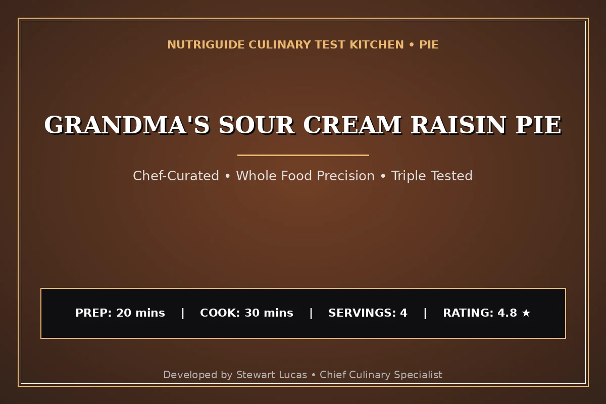 Grandma'S Sour Cream Raisin Pie