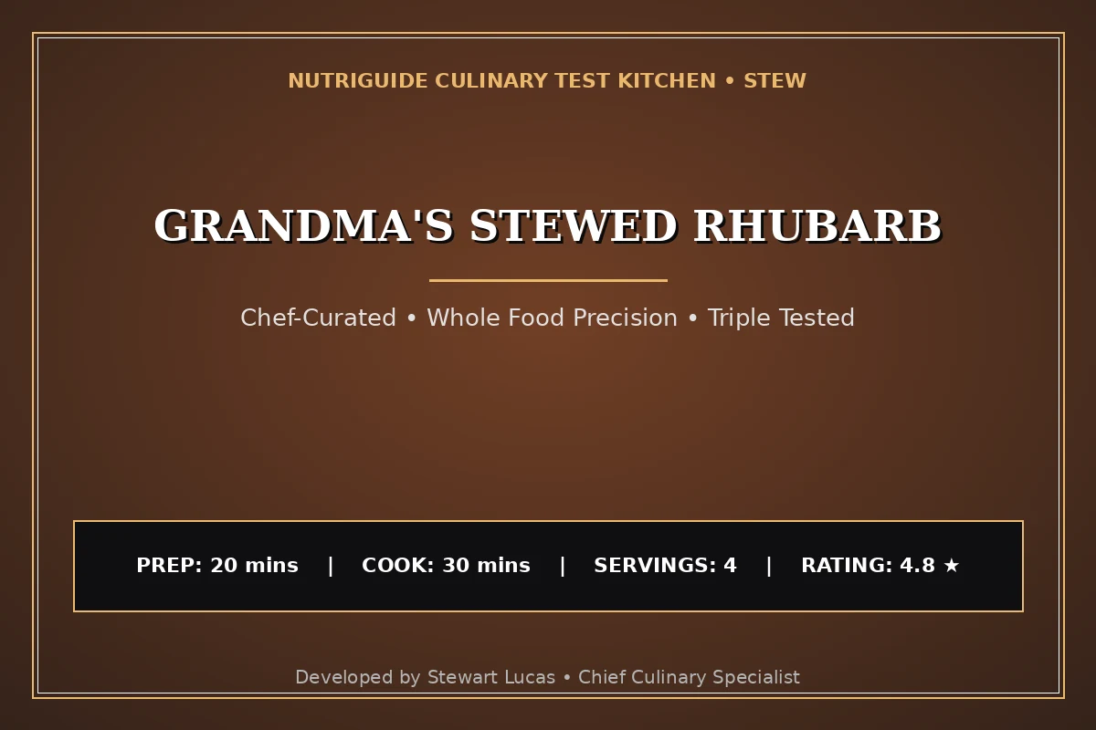 Grandma'S Stewed Rhubarb