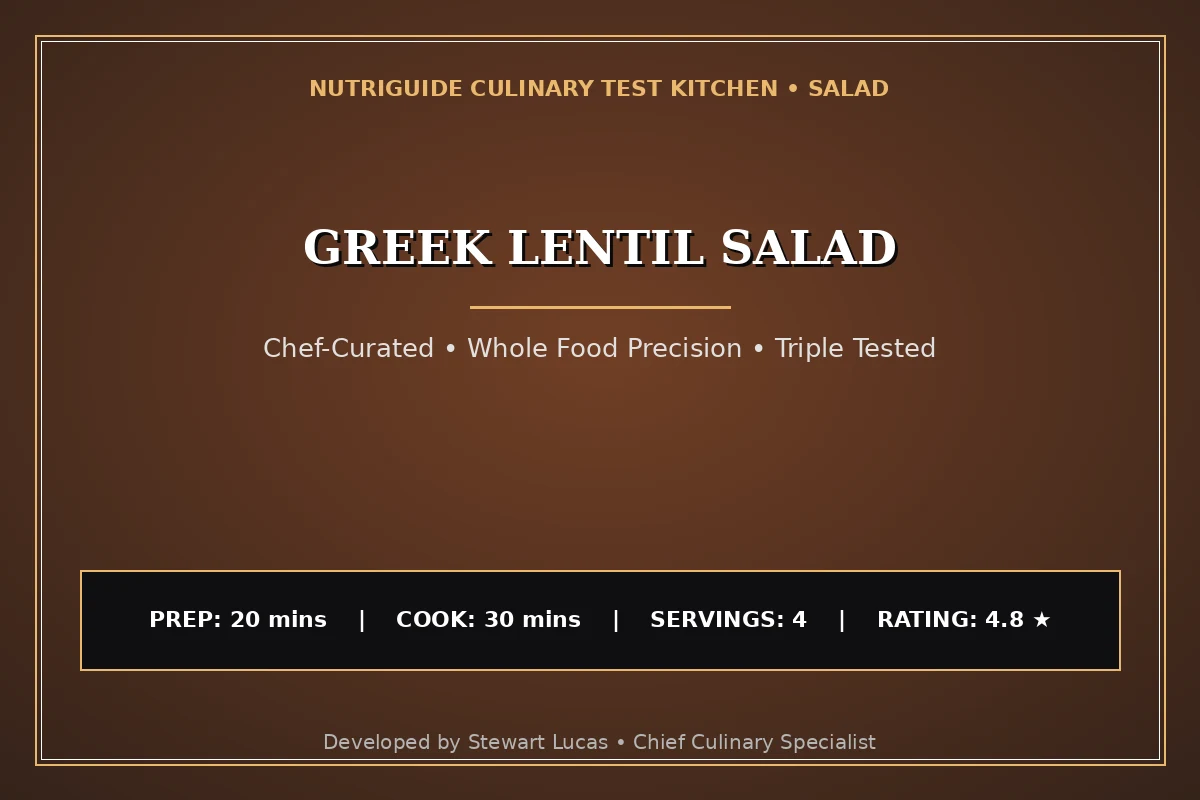 Greek Lentil Salad