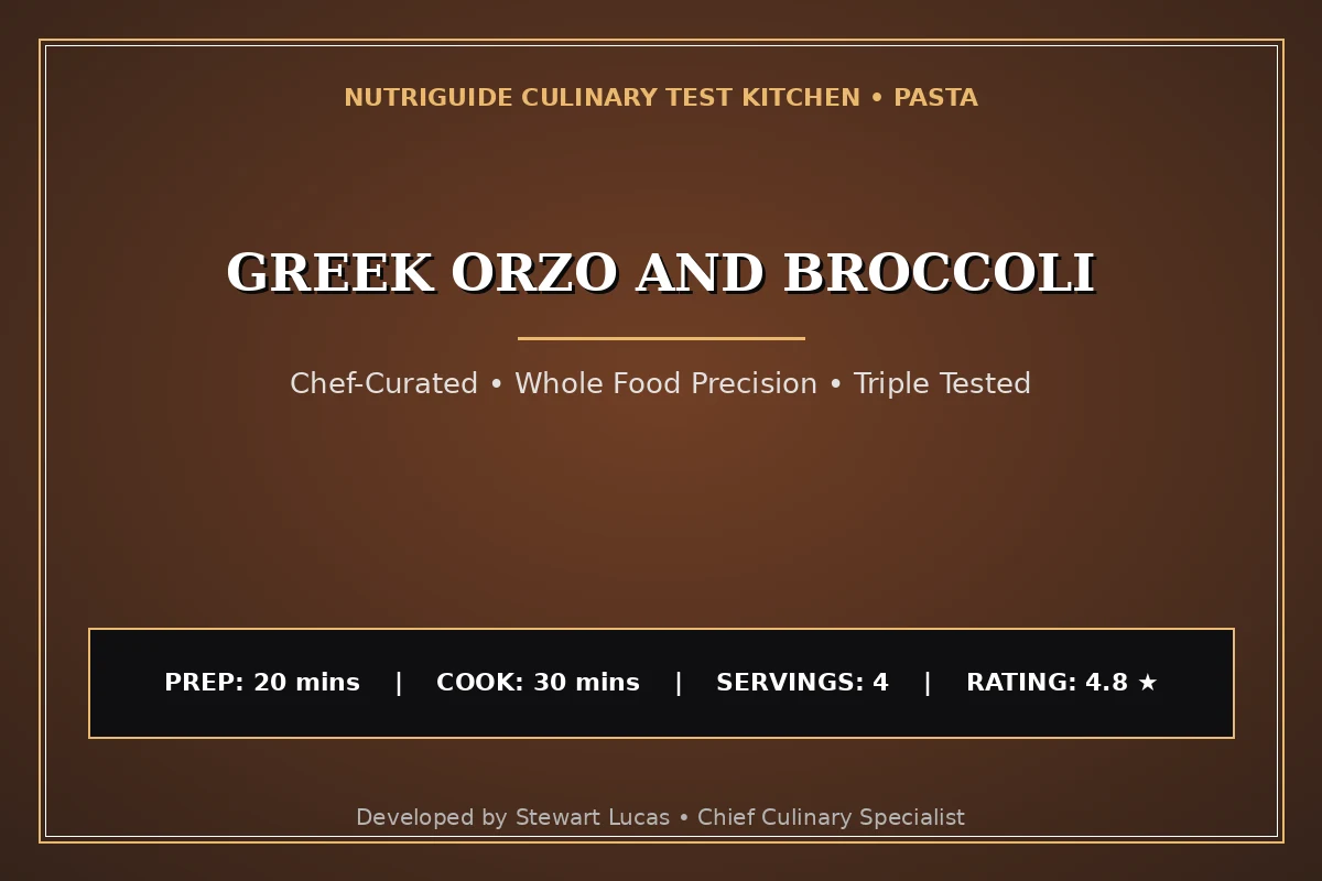 Greek Orzo And Broccoli