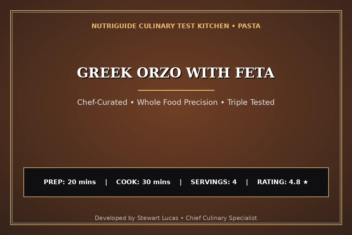 Greek Orzo With Feta