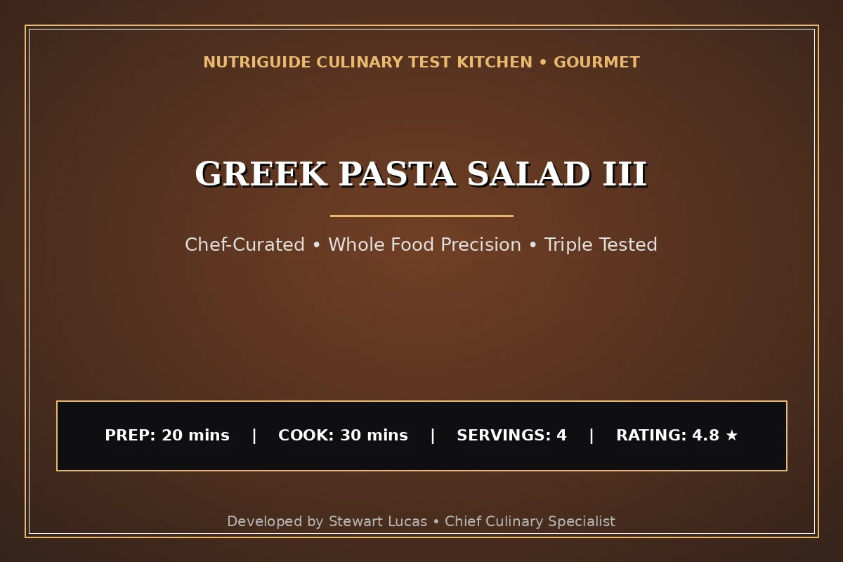 Greek Pasta Salad Iii