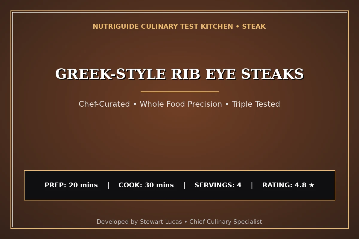 Greek-Style Rib Eye Steaks