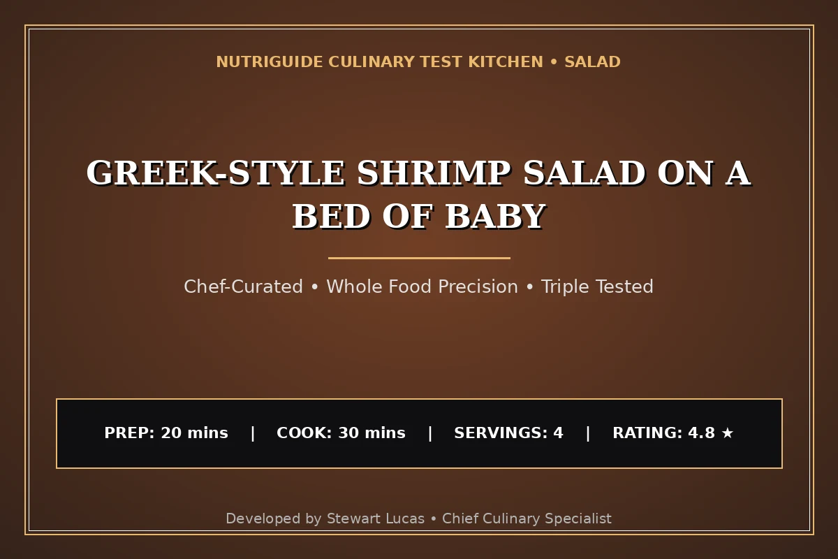 Greek-Style Shrimp Salad On A Bed Of Baby