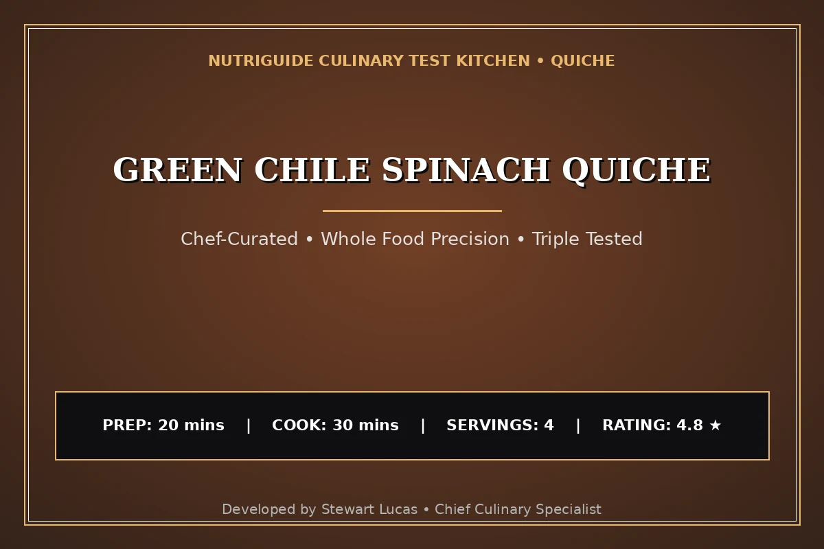 Green Chile Spinach Quiche