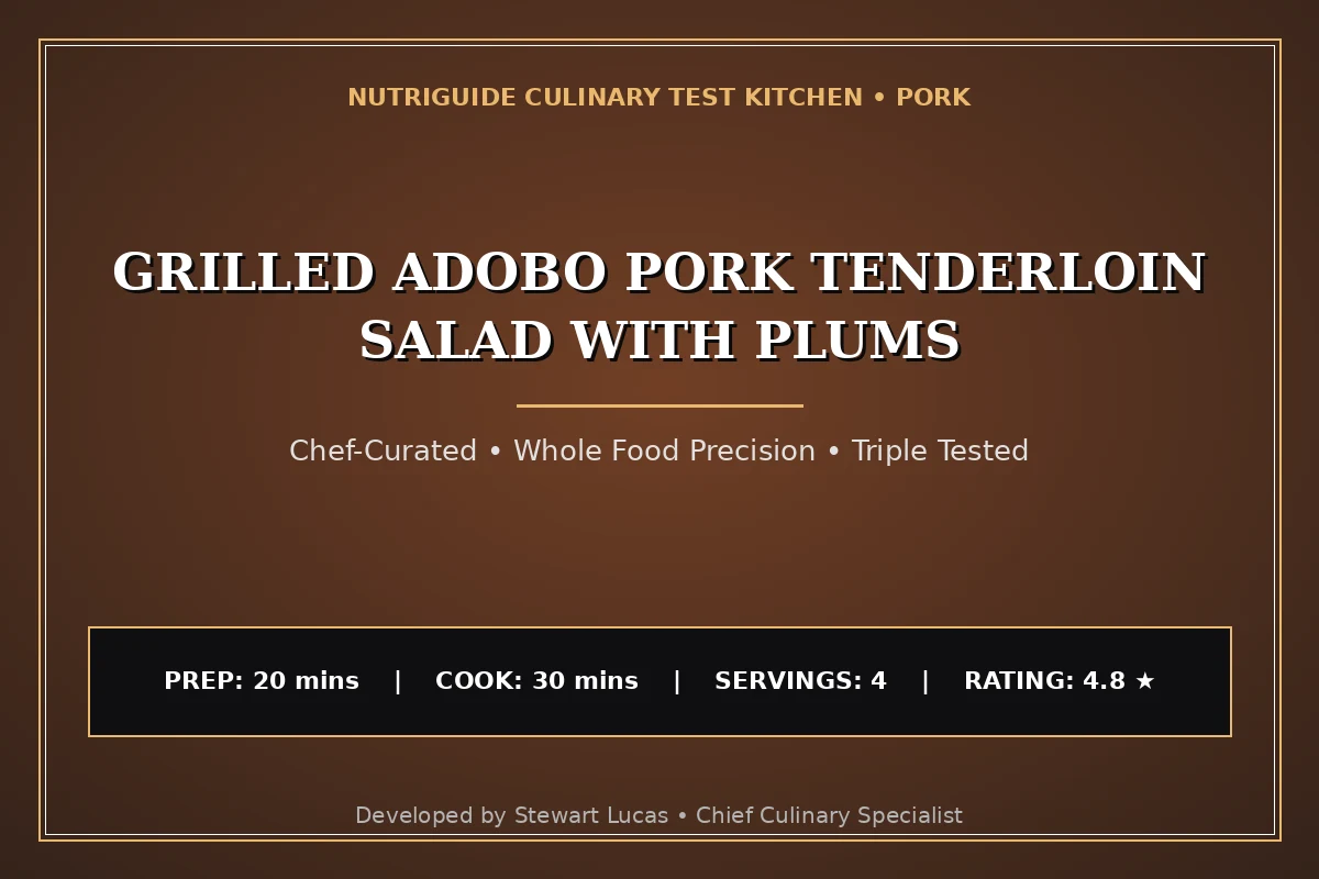 Grilled Adobo Pork Tenderloin Salad With Plums