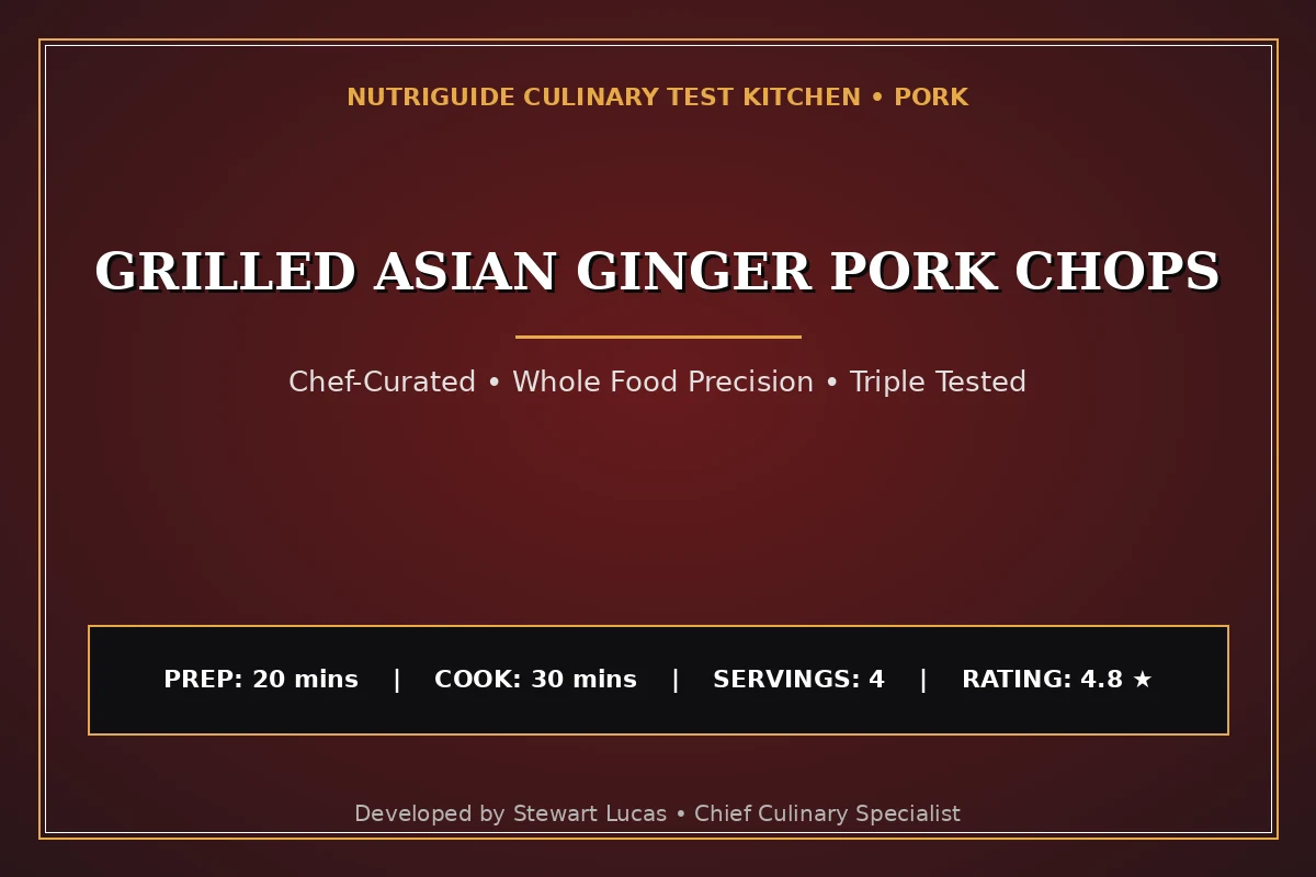 Grilled Asian Ginger Pork Chops