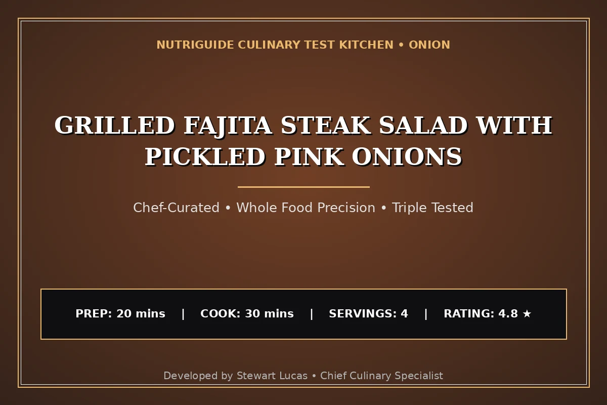 Grilled Fajita Steak Salad With Pickled Pink Onions