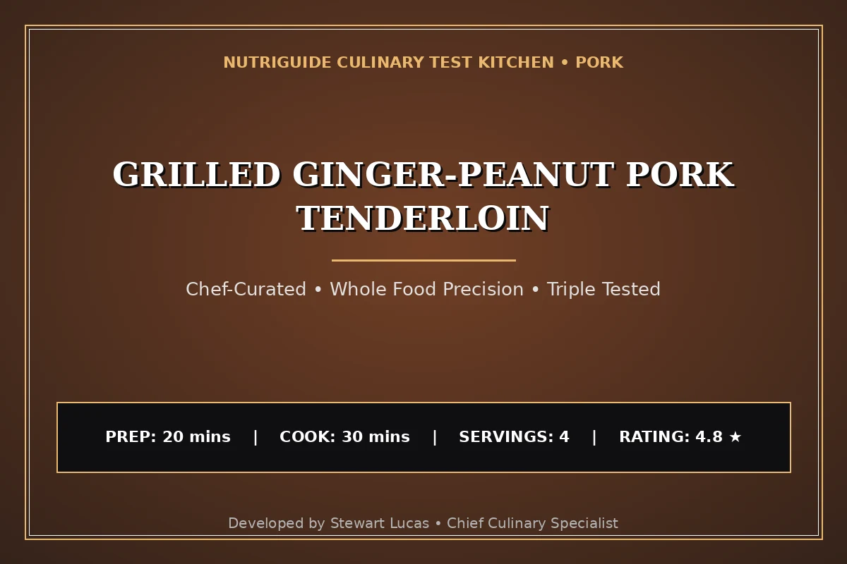 Grilled Ginger-Peanut Pork Tenderloin
