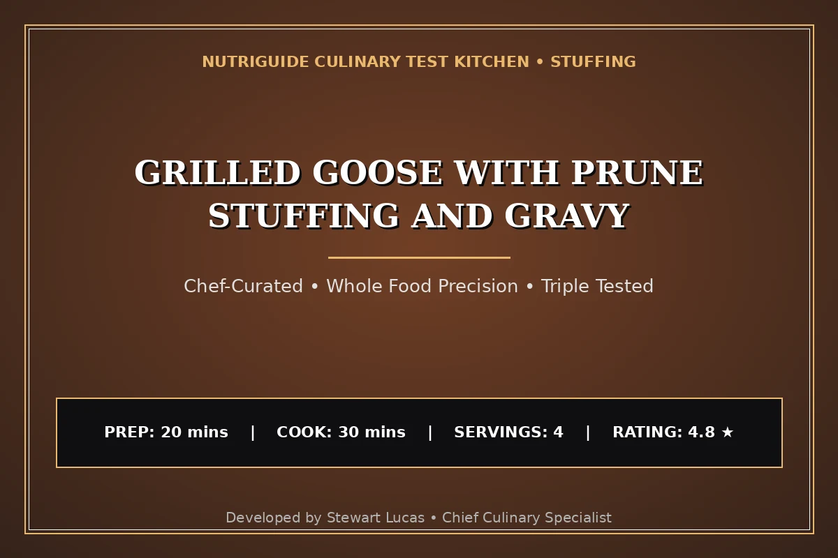 Grilled Goose With Prune Stuffing And Gravy