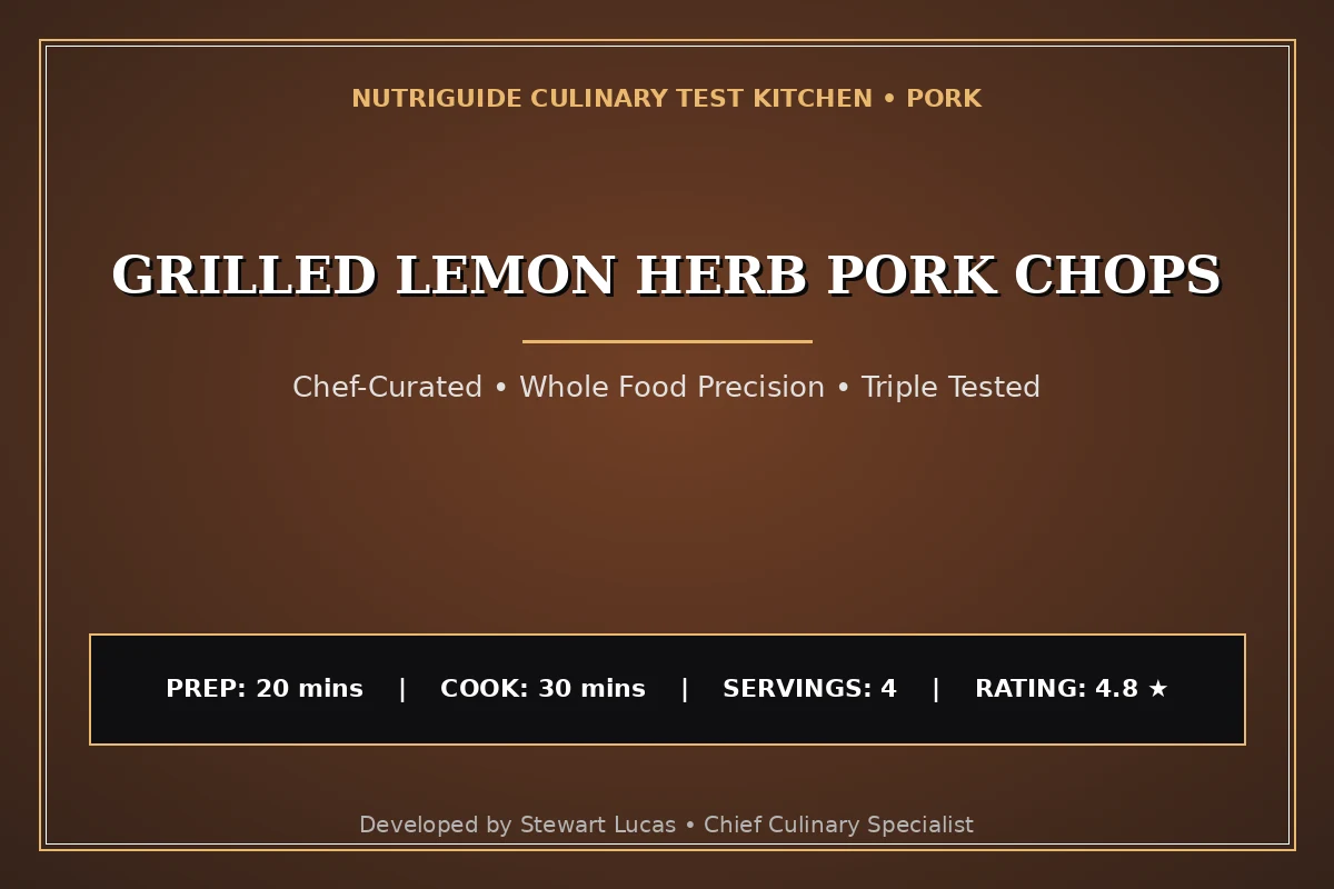 Grilled Lemon Herb Pork Chops
