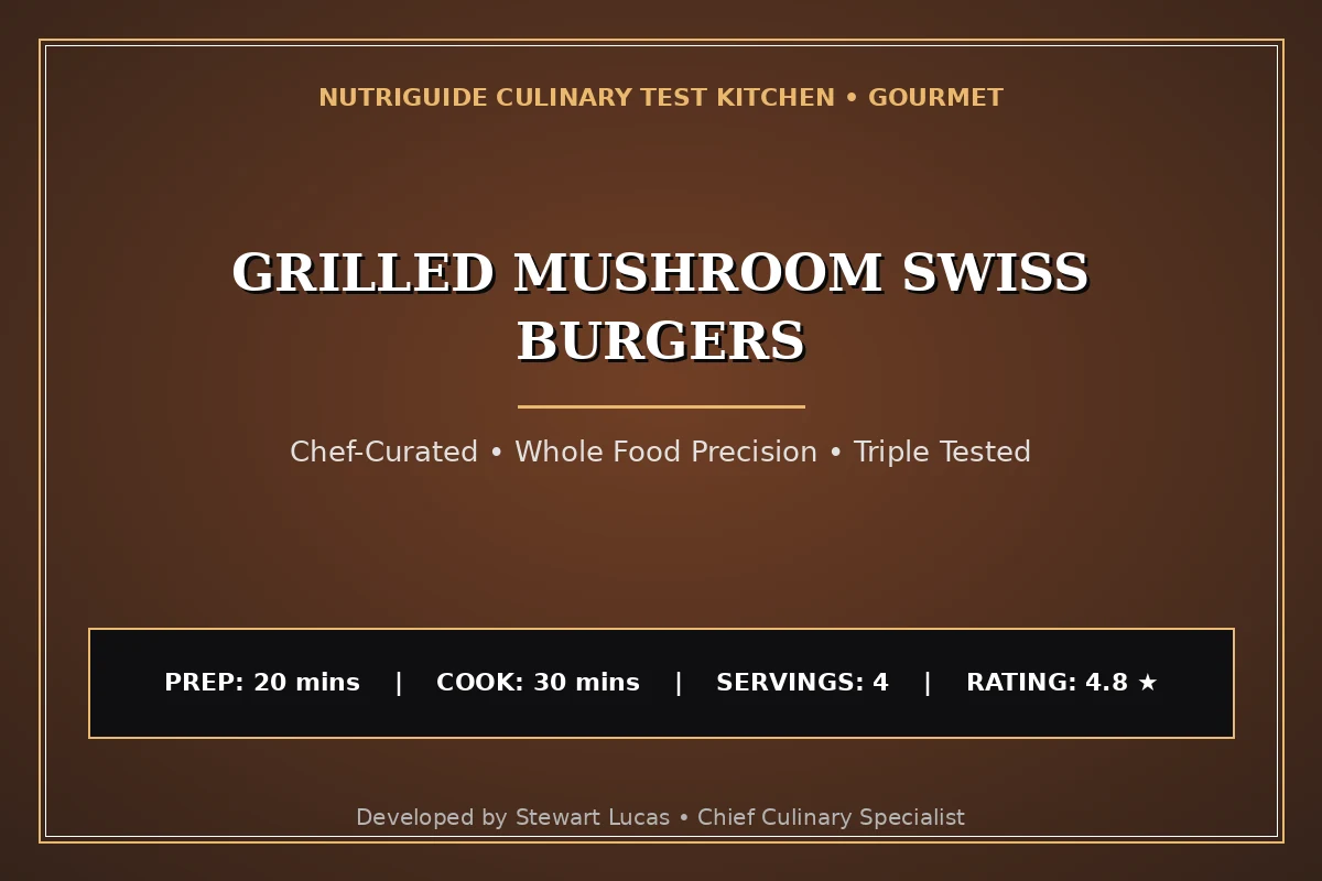 Grilled Mushroom Swiss Burgers