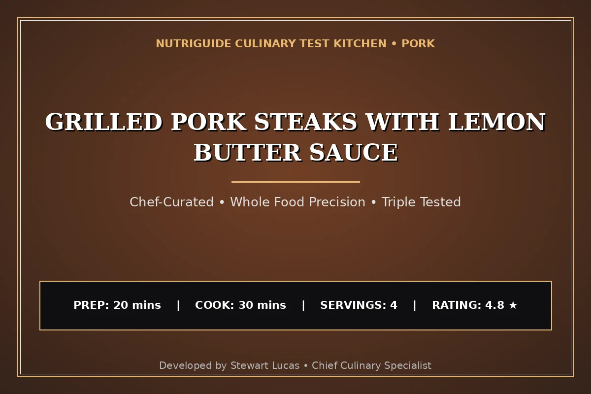 Grilled Pork Steaks With Lemon Butter Sauce