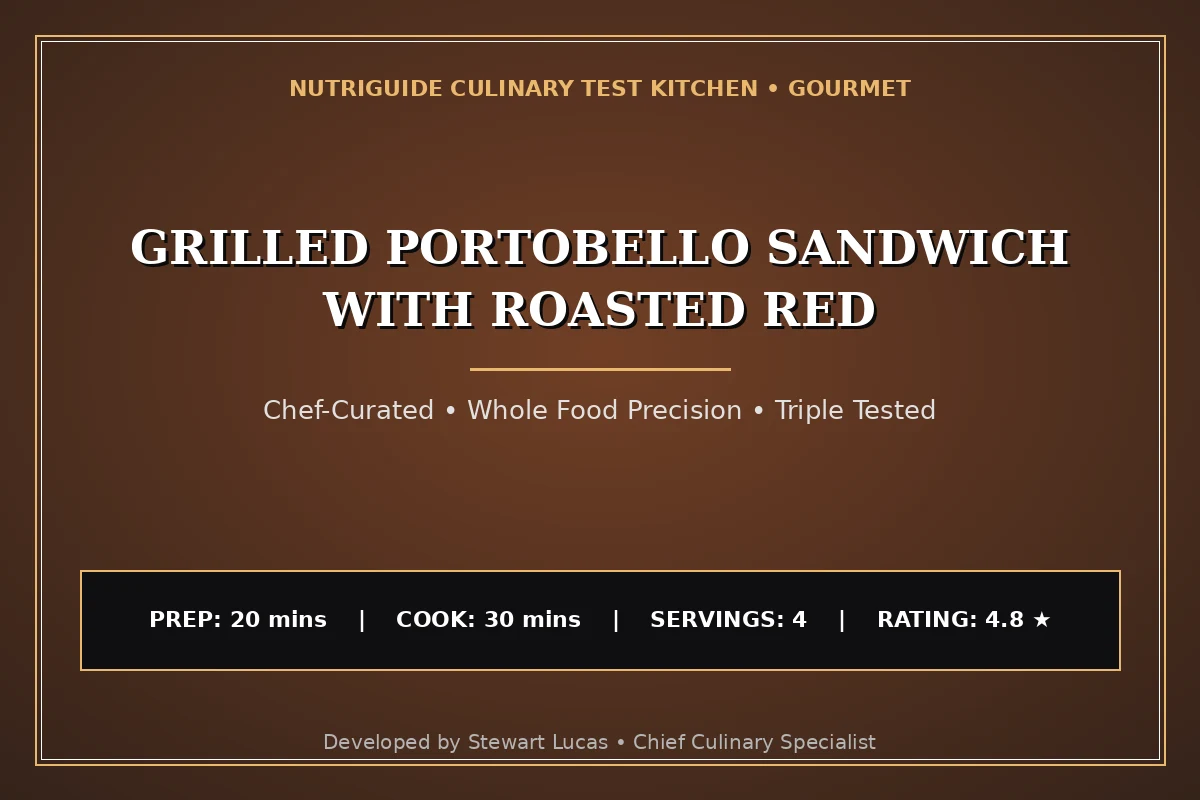 Grilled Portobello Sandwich With Roasted Red