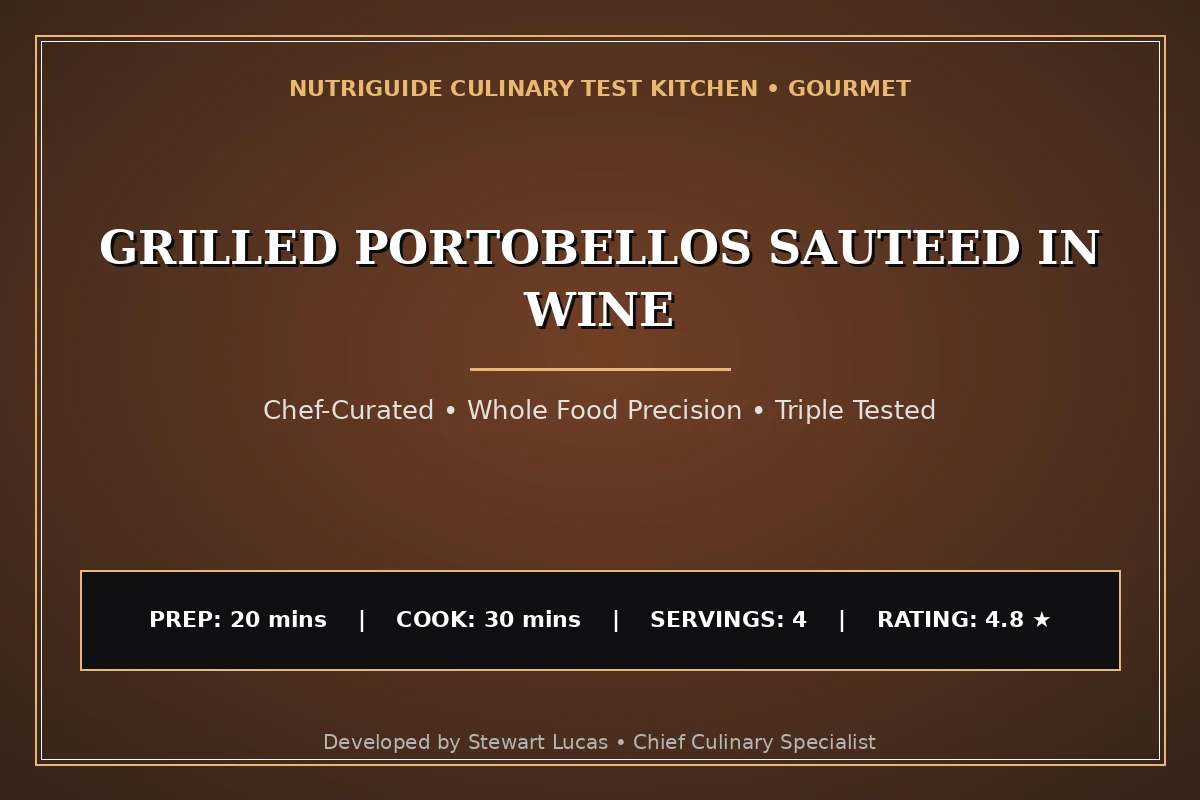 Grilled Portobellos Sauteed In Wine