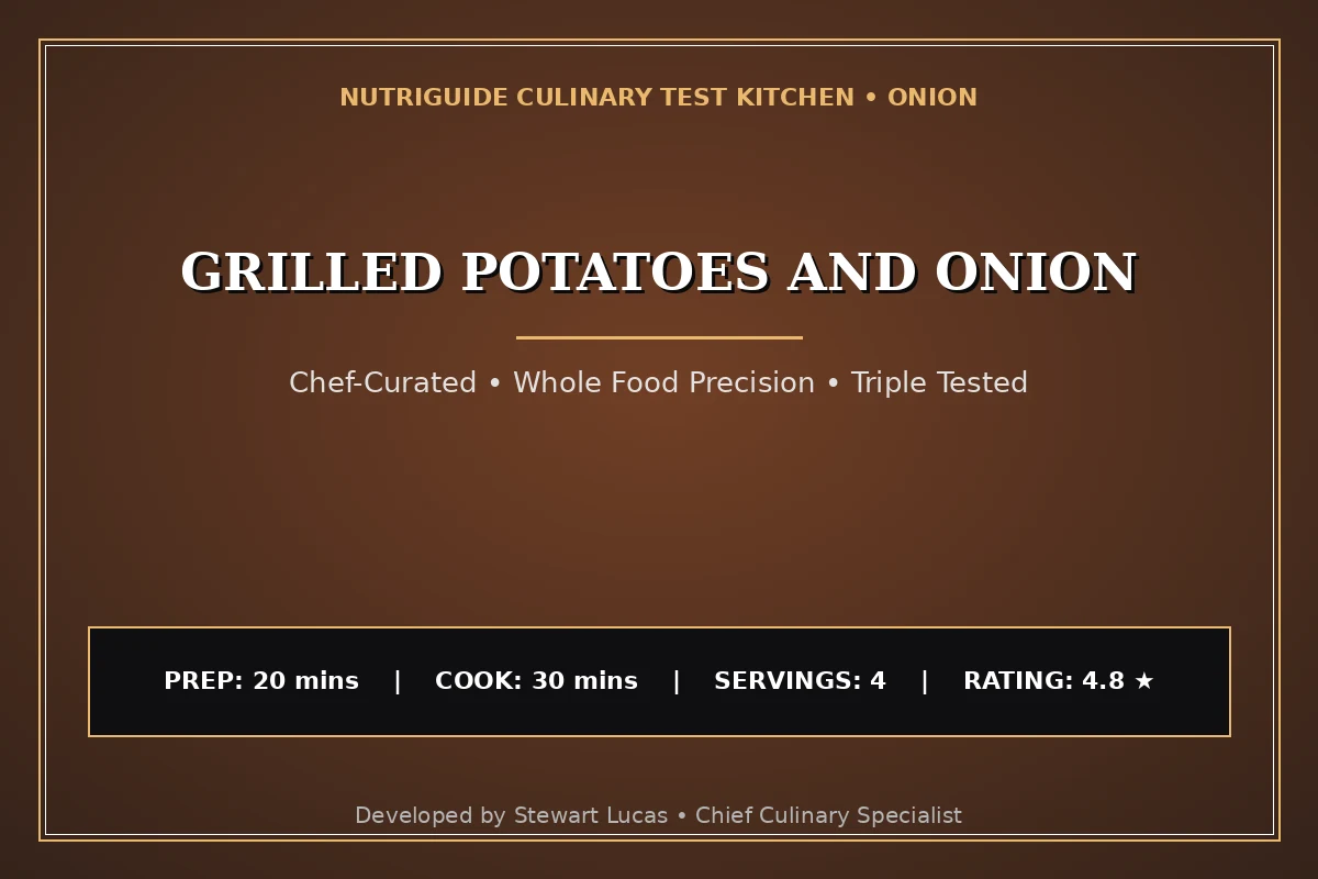 Grilled Potatoes And Onion