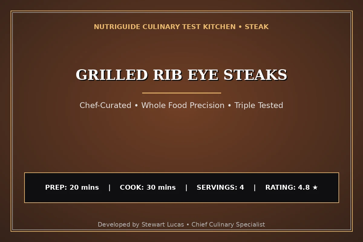 Grilled Rib Eye Steaks