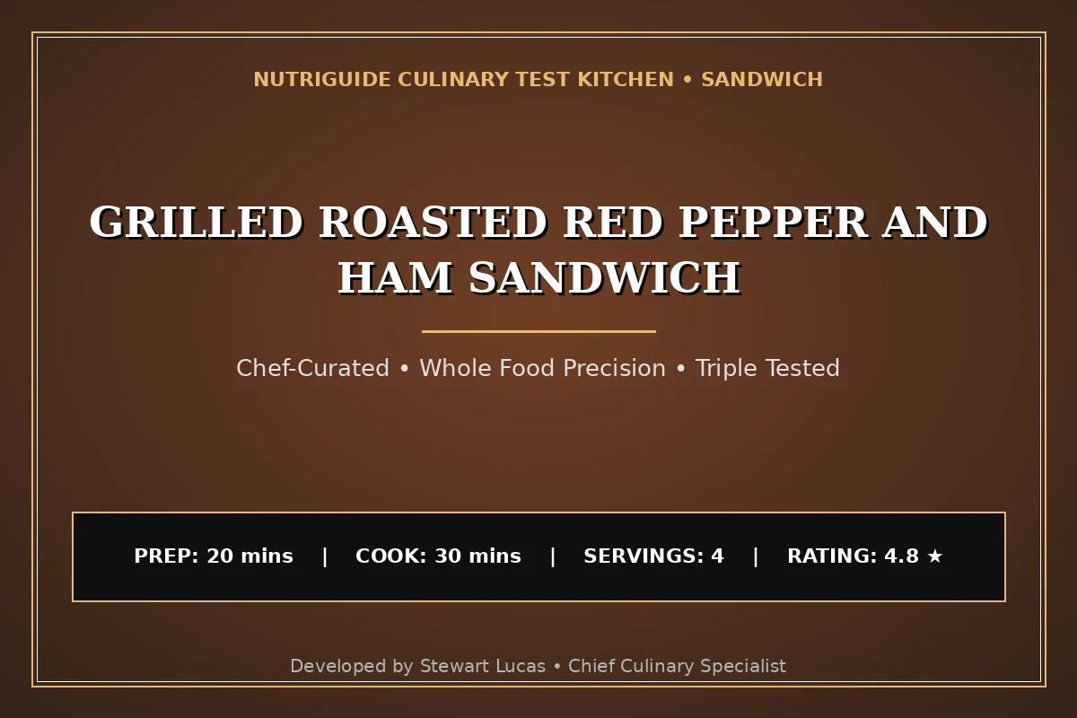 Grilled Roasted Red Pepper And Ham Sandwich