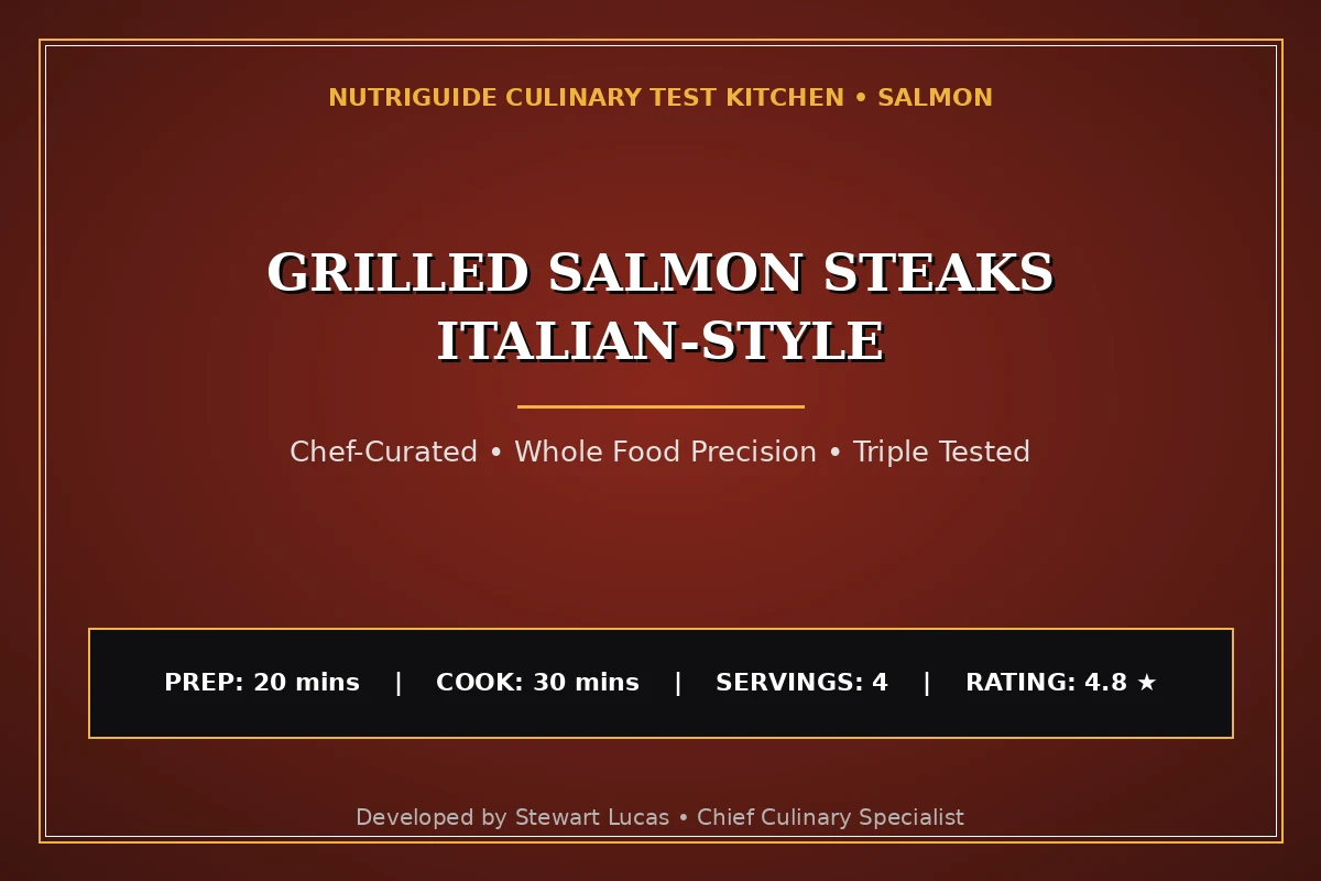 Grilled Salmon Steaks Italian-Style