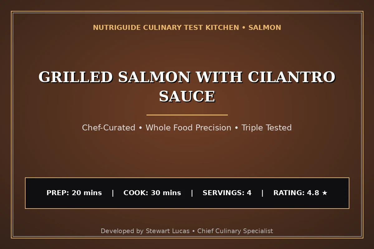 Grilled Salmon With Cilantro Sauce